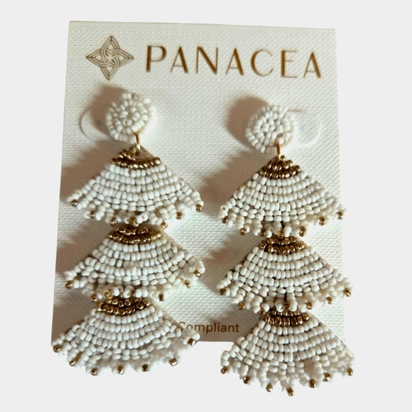 Nordstrom Jewelry - Panacea Beaded Fan Drop Earrings NWT